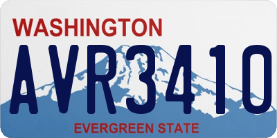 WA license plate AVR3410