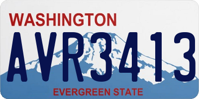 WA license plate AVR3413