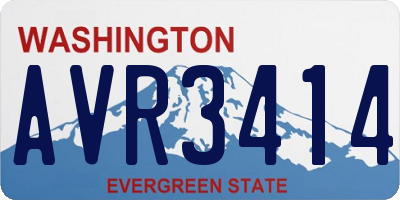 WA license plate AVR3414