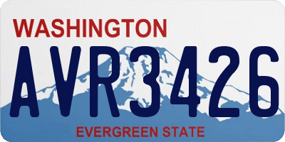 WA license plate AVR3426