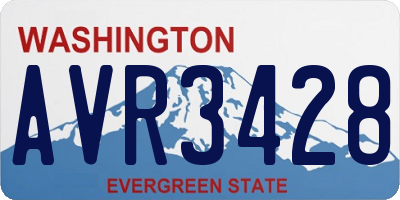 WA license plate AVR3428