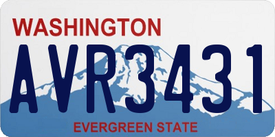 WA license plate AVR3431