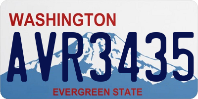 WA license plate AVR3435