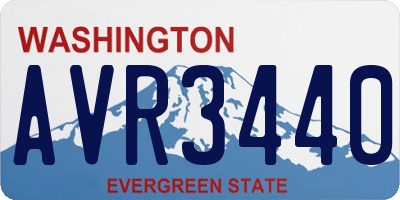WA license plate AVR3440
