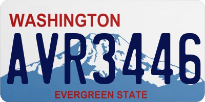 WA license plate AVR3446