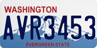 WA license plate AVR3453