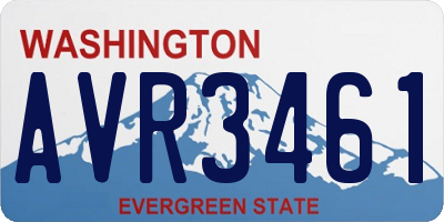 WA license plate AVR3461