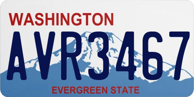 WA license plate AVR3467
