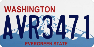 WA license plate AVR3471