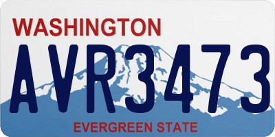 WA license plate AVR3473