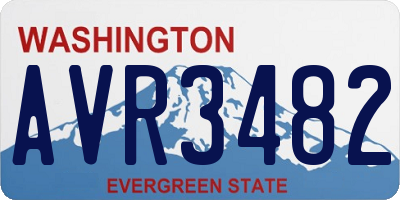 WA license plate AVR3482