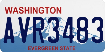 WA license plate AVR3483
