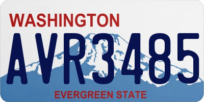WA license plate AVR3485
