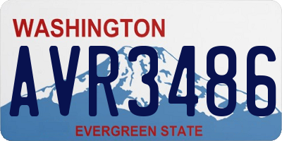 WA license plate AVR3486