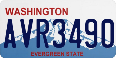 WA license plate AVR3490