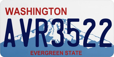 WA license plate AVR3522