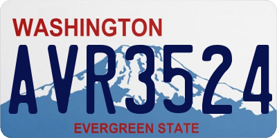 WA license plate AVR3524