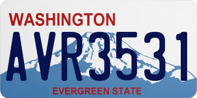 WA license plate AVR3531
