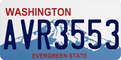 WA license plate AVR3553