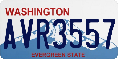 WA license plate AVR3557