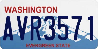 WA license plate AVR3571
