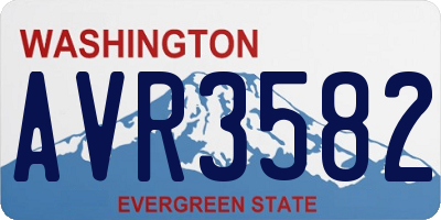 WA license plate AVR3582