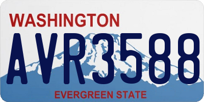 WA license plate AVR3588