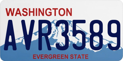 WA license plate AVR3589