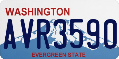 WA license plate AVR3590