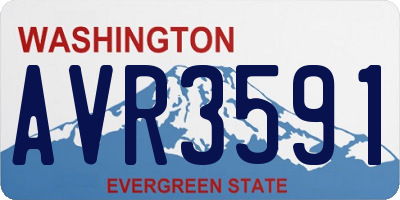 WA license plate AVR3591