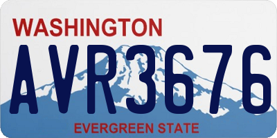 WA license plate AVR3676
