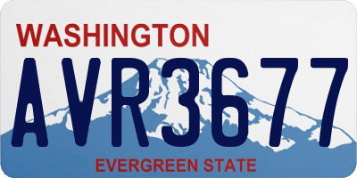 WA license plate AVR3677