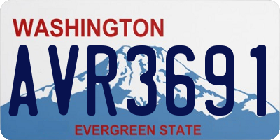 WA license plate AVR3691