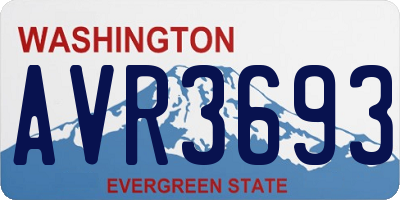 WA license plate AVR3693