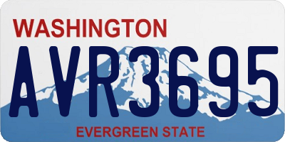 WA license plate AVR3695