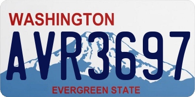 WA license plate AVR3697
