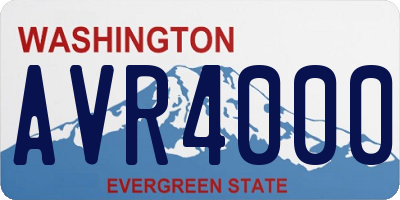 WA license plate AVR4000