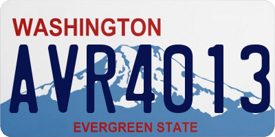WA license plate AVR4013