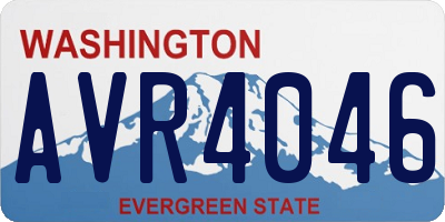 WA license plate AVR4046