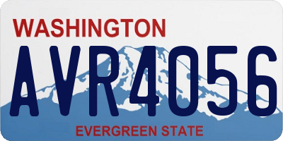 WA license plate AVR4056