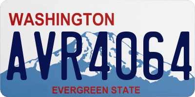 WA license plate AVR4064