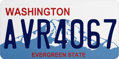 WA license plate AVR4067