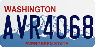 WA license plate AVR4068