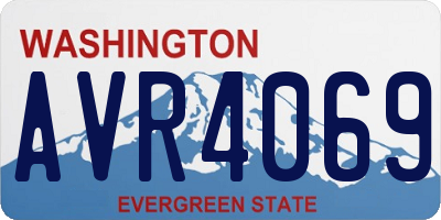 WA license plate AVR4069