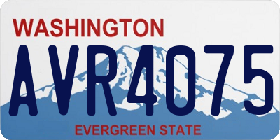 WA license plate AVR4075