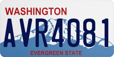 WA license plate AVR4081