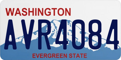 WA license plate AVR4084