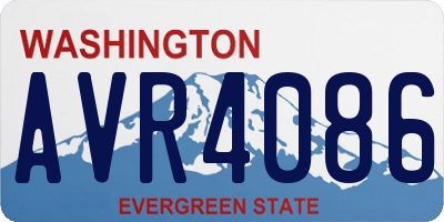 WA license plate AVR4086