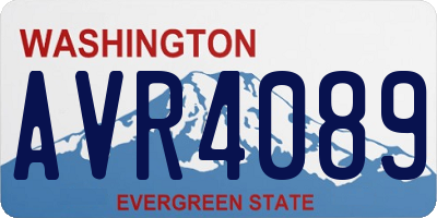 WA license plate AVR4089