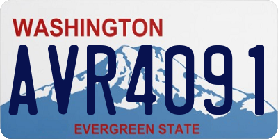 WA license plate AVR4091